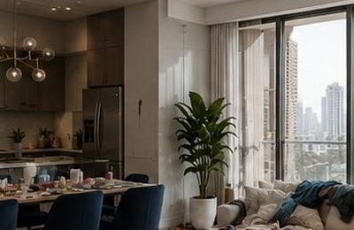 Condo before cleaning